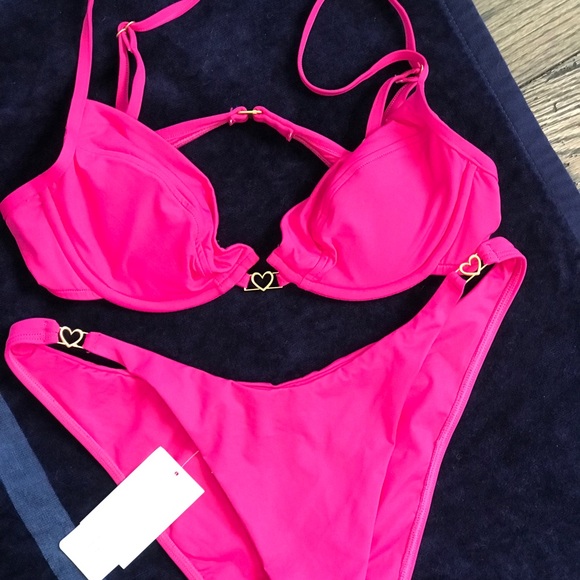 L*SPACE bikini, bougainvillea color, Size L - Picture 3 of 3